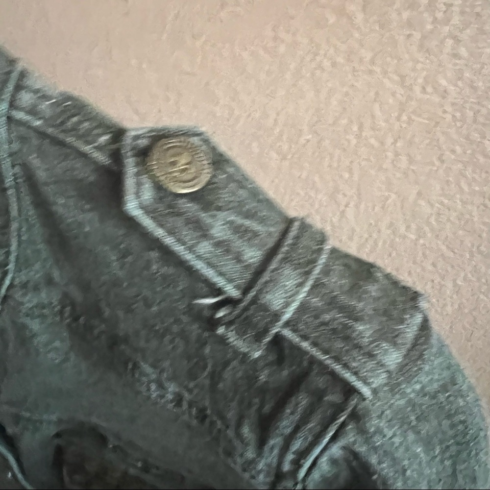 DG2 by Diane Gilman Military Embellished Denim Jacket Size Medium - Picture 6 of 9